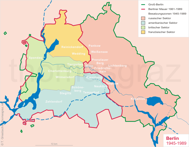 map of Berlin 1945–1989