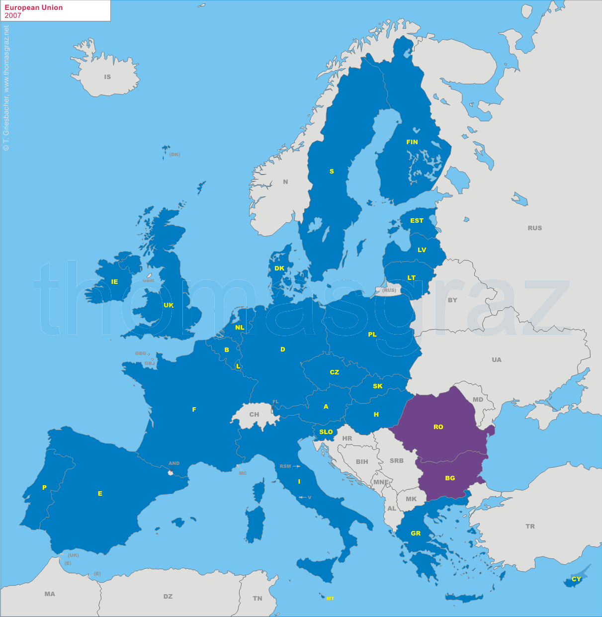 map of European Community 2007