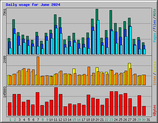 Daily usage for June 2024