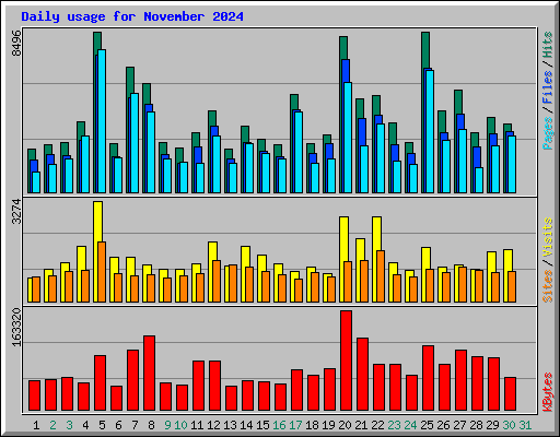 Daily usage for November 2024