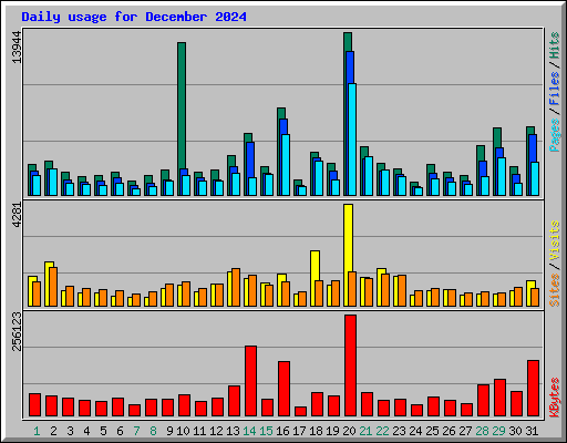 Daily usage for December 2024