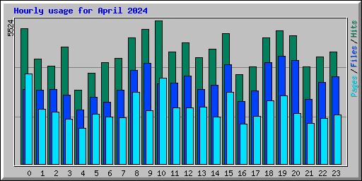 Hourly usage for April 2024