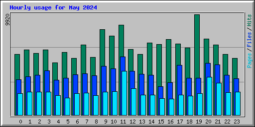 Hourly usage for May 2024